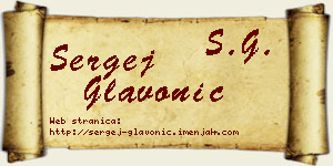 Sergej Glavonić vizit kartica
